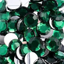 John Bead Acrylic Round Flat Back Rhinestones 12mm ss50 Green 400pcsBag - $24.25