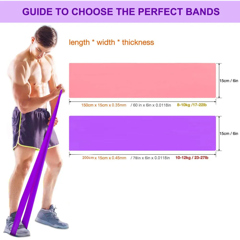 Sporting Resistance Rubber Bands A Pilates Stretch Band Excercise Loop for Gym A - £24.04 GBP