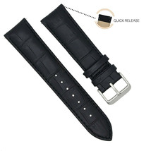 18mm 20mm 22mm Quick Fit Alligator Grain Genuine Leather Watch Band Strap - £5.33 GBP+