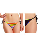 $88 Vitamin A Alexa Reversible String Bikini Bottom Medium 8 Colorful St... - £21.71 GBP