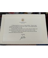 BIDEN BIRTHDAY WHITE HOUSE OFFICIAL CARD SIGNED JOE GOLD BORDER EAGLE ST... - $837.45 MXN