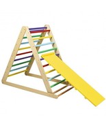 Foldable Wooden Climbing Triangle Indoor Home Climber Ladder - Color: Mu... - £108.88 GBP