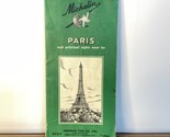 Vintage Michelin Guide to Paris &amp; Principal Sights Nearby Map 1957 Franc... - $19.59