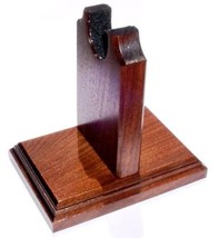 Walnut Wood Gun Rack Revolver Handgun Pistol Stand Display - Fancy Base - $24.99