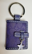 Coach Signature C Photo Picture Book Keychain Key Ring FOB Purple Silver Star - £47.16 GBP