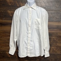 Santino Milano Mens Shirt Size 32/33 Medium White Button Down Business C... - $9.50