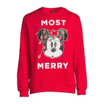 Disney Merry Mickey Mouse Men&#39;s Fleece Graphic Pullover, Size XL (46-48) - £19.46 GBP