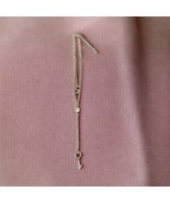 Heart Key CZ Station Necklace Gold Tone 20&quot; - $14.01 CAD