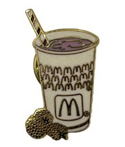 McDonald’s BlackBerry Shake Malt Ice Cream Restaurant Enamel Lapel Hat Pin - £6.08 GBP