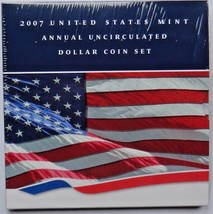 2007 Nous Excellent État Annualunc Dollar Kit Still Drapé en Plastique Argent - £57.78 GBP