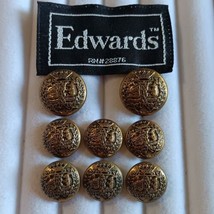 Edwards Bronze Blazer Buttons 8 2-Large, 6 Smaller Waterbury - £9.74 GBP