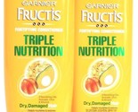 2 Garnier Fructis 13 Oz Triple Nutrition Dry Damaged Hair Fortifying Con... - £16.05 GBP