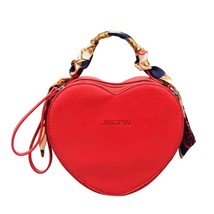 Women bag Women&#39;s Leather Handbags heart shaped red Tote  Bag Women Messenger Ba - £137.57 GBP