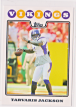 Tavaris Jackson Minnesota Vikings Quarterback 2008 Topps Card # 42 Near Mint - $1.47