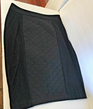 Mossimo Womens Sz S Black Quilted Panel Skirt Career Business - $11.88