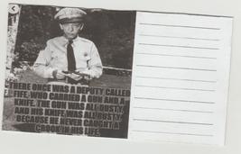 2023 Andy Griffith Show Barney Fife Dusty gun Post card Free Gift with Purchase. - £0.00 GBP