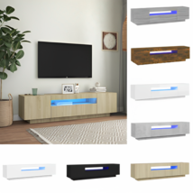Rectangular Lounge TV Cabinet LED Lights Tele Unit Stand Living Room Fur... - $128.48+