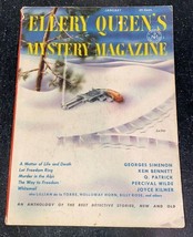 Ellery Queen&#39;s Mystery Magazine January 1952 Vol 19 No 98 Georges Simenon - $7.12