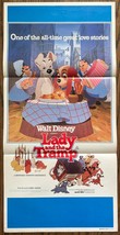 *Walt Disney&#39;s LADY AND THE TRAMP (1955) Australian Daybill Poster VF- C... - £39.96 GBP