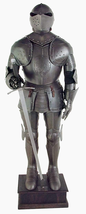 Black Knight Suit of Armor Full Size Aged Antiqued Finish Armor - £590.87 GBP