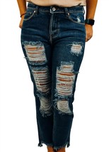 Pol distressed boyfriend jean Blue - $475.17 MXN