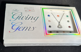 The Giving Gems Lucoral Museum Hawaii Sterling Silver Cage, Chain &amp; 12 Gemstones - £27.65 GBP