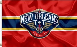 New Orleans Pelicans Custom Flag 3X5Ft Polyester Best Flag Collector Digital Pri - £13.51 GBP