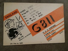 000 Rare G811 Surrey England radio station advertisement card 1939 QSL - $12.99