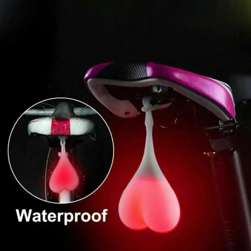 Sporting Bike Light Heart Shape LED Cycling Taillight Heart Ball Egg Safe Lamp W - £23.89 GBP
