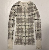 Arizona Women’s Off White, Gray &amp; Black Long Sleeve Shirt Top size XS - $5.00