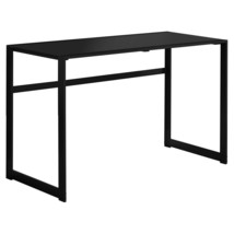 Monarch Specialties I 7379 48 in. Black Metal Tempered Glass Computer Desk - £288.64 GBP