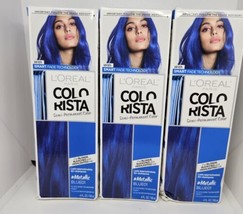 3 L&#39;Oréal® Paris COLORISTA Semi-Permanent Hair Color Metallic Blue 01 • 4 fl oz - £15.17 GBP