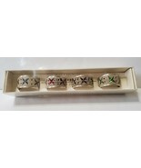 4 Jeweled Napkin Rings Silver Plated Pier 1 Exclusive  - £11.50 GBP