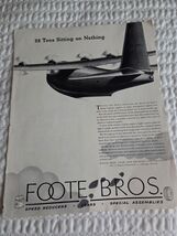 Original 1942 Foote Bros. Gear and Machine Co. WW2 Ad - $144.57 MXN