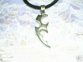 New Maori Tribal Symbol Usa Cast Pewter Pendant Adj Cord Surfer Necklace - £6.77 GBP