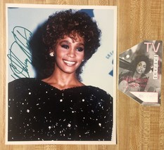 WHITNEY HOUSTON 1991 SIGNED AUTOGRAPH ORIGINAL PHOTO BACKSTAGE TV PASS C... - £151.00 GBP