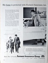 Farmers insurance group home protection fedora 1962 Vintage Print Ad - $203.11 MXN
