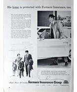 Farmers insurance group home protection fedora 1962 Vintage Print Ad - $199.35 MXN