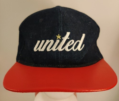 United Red White &amp; Blue Patriotic USA Denim Snapback Cap Hat JACK Adjust... - $7.75