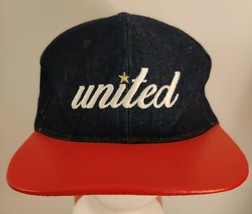 United Red White &amp; Blue Patriotic USA Denim Snapback Cap Hat JACK Adjust... - $145.88 MXN
