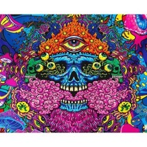 Tapestry Wall Hanging Colorful Psychedelic Cyclops 5 ft x 4 ft Whimsy Home Decor - £14.38 GBP