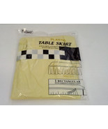 heavy duty rectangular  yellow plastic table skirt with adhesive strip b... - $27.08 CAD