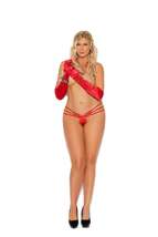 Elegant Moments Lycra panty with butterfly embroidered applique and open... - £14.07 GBP