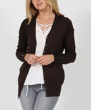 42Pops Dark Olive V-Neck Long-Sleeve Button-Up Cardigan Size Small NWOT - £9.52 GBP