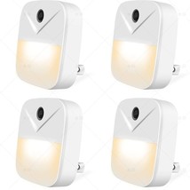 4 Pack Night Light LED Sensor Night Light Plug-in Smart Light (Warm Light) - £15.12 GBP