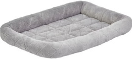 MidWest Quiet Time Deluxe Diamond Stitch Pet Bed Gray for Dogs Medium - 1 count  - £31.82 GBP