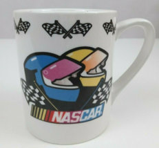 2002 Gibson Nascar Helmets &amp; Checkered Flags Design 4&quot; Coffee Cup - $6.92