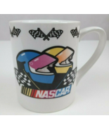 2002 Gibson Nascar Helmets &amp; Checkered Flags Design 4&quot; Coffee Cup - $6.92