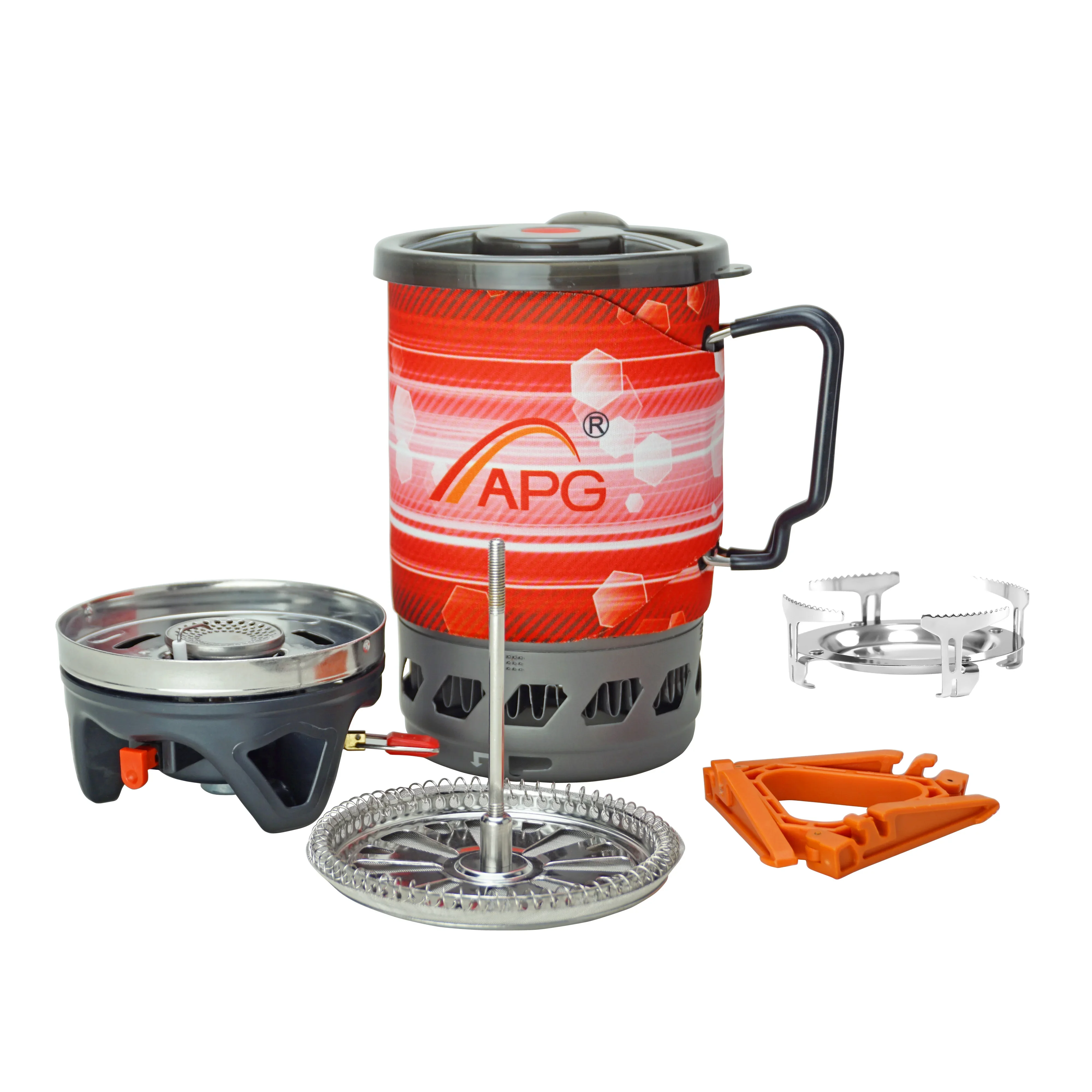 APG Outdoor Portable Cooking System Hiking Camping Stove Heat Exchanger Pot - £63.15 GBP