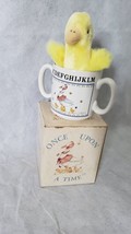 Kids MCM Ceramic Mother Goose Vintage Mug Baby First Two Handled Drinking Cup - £18.93 GBP